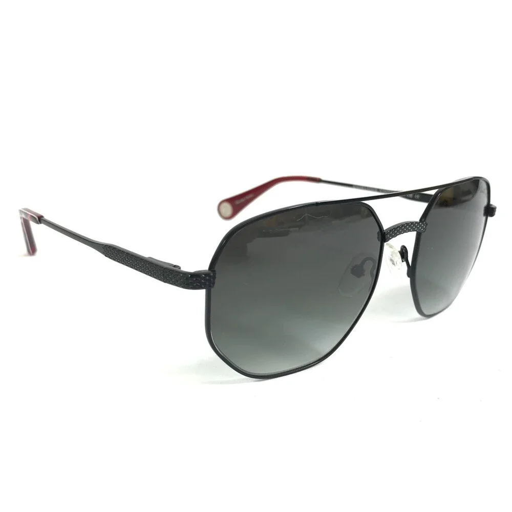 Roberto Graham Sunglasses GIBSON BLK Black Aviator Frame w/ Gray Gradient Lenses